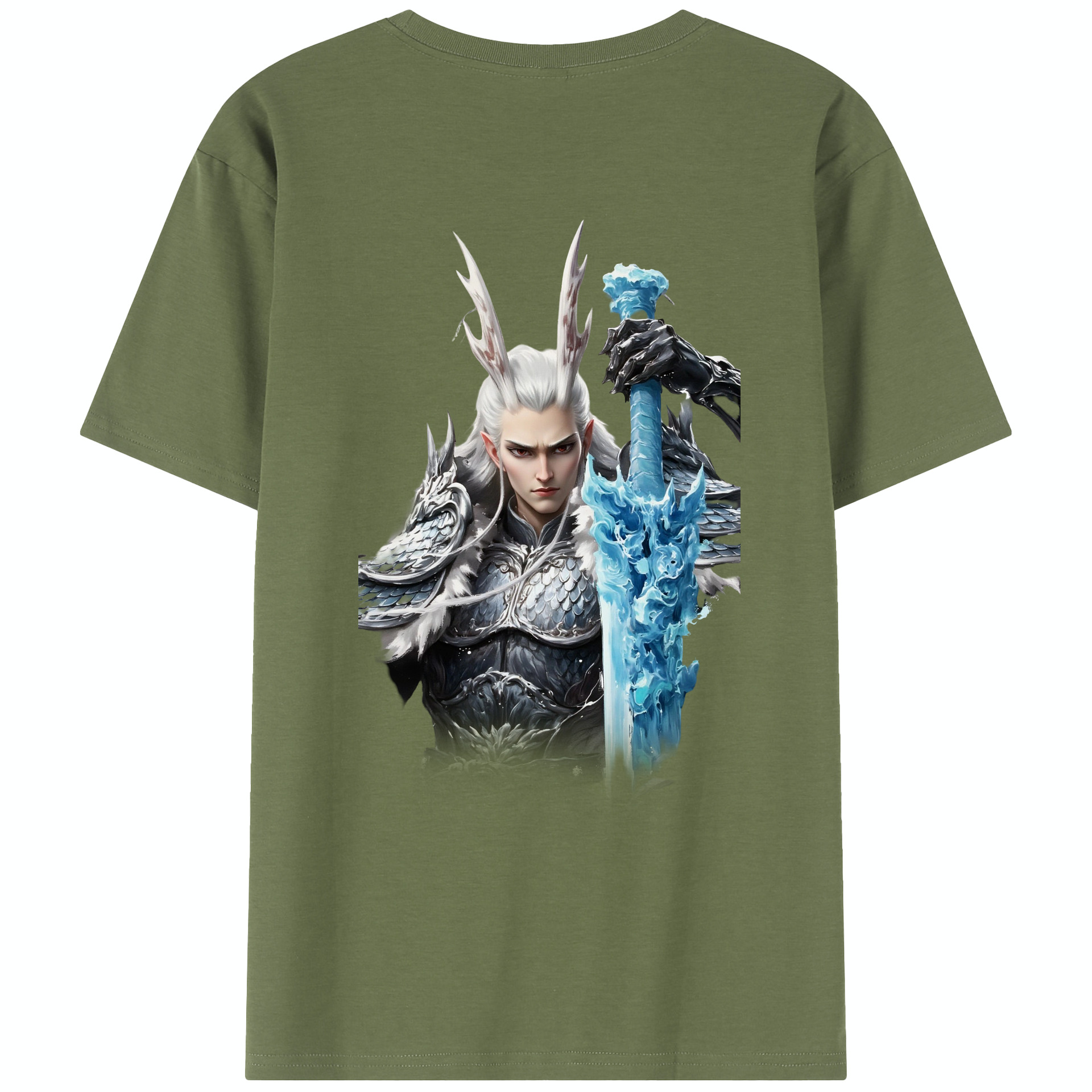 （画像用） Ne Zha 2 ナタ 魔童の大暴れ 綿100％半袖Tシャツ（背面プリント）